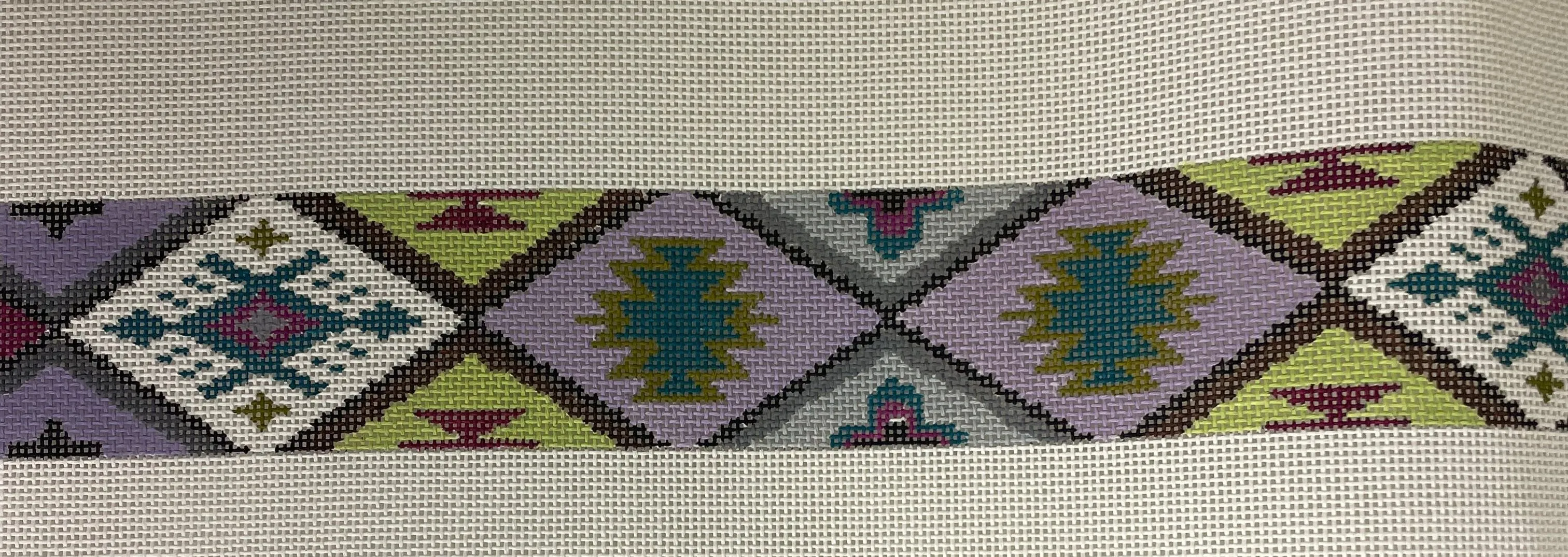 * Color of Praise - HB800 Purple and Turquoise Aztec Wide Purse Strap