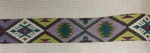 * Color of Praise - HB800 Purple and Turquoise Aztec Wide Purse Strap