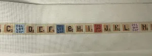 * SALE A. Bradley AB269 Scrabble Tiles Belt