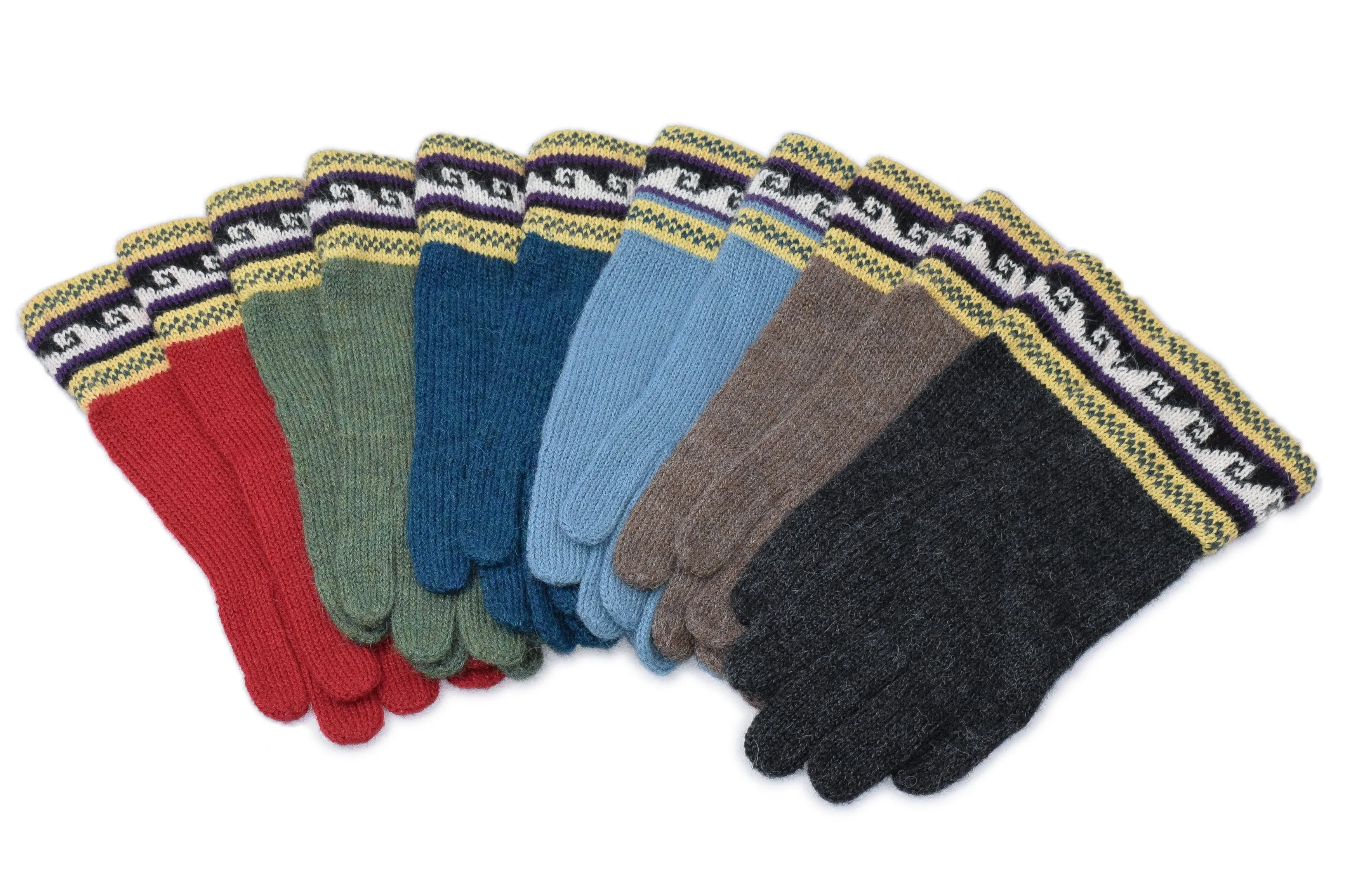 100% Alpaca Wool Gloves (Green)