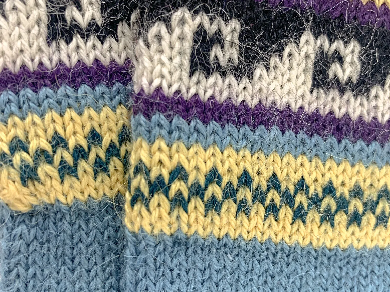 100% Alpaca Wool Gloves (Light Blue)