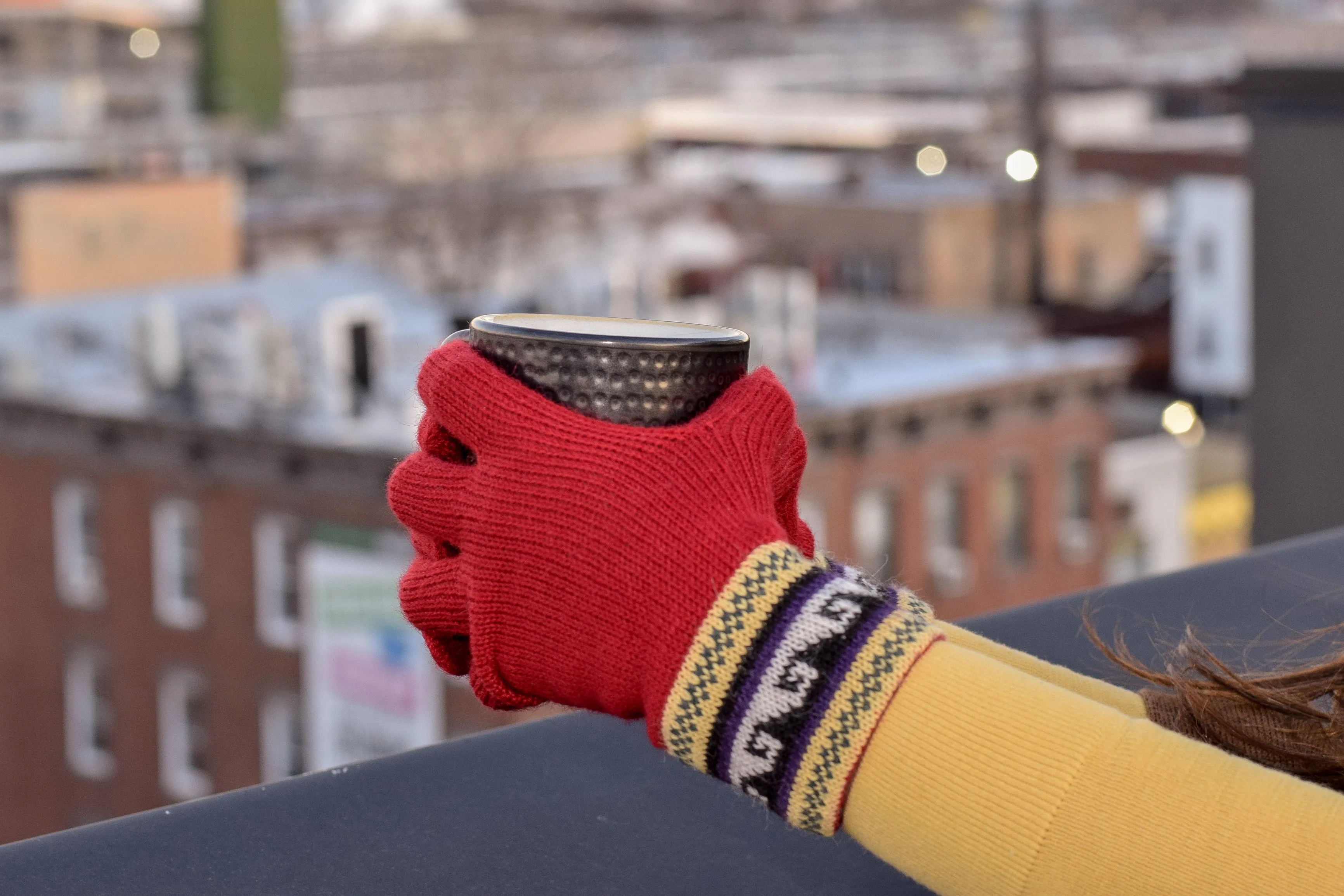 100% Alpaca Wool Gloves (Red)