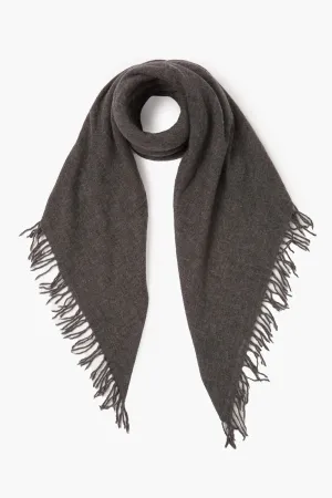 100% CASHMERE SCARF - CHARCOAL