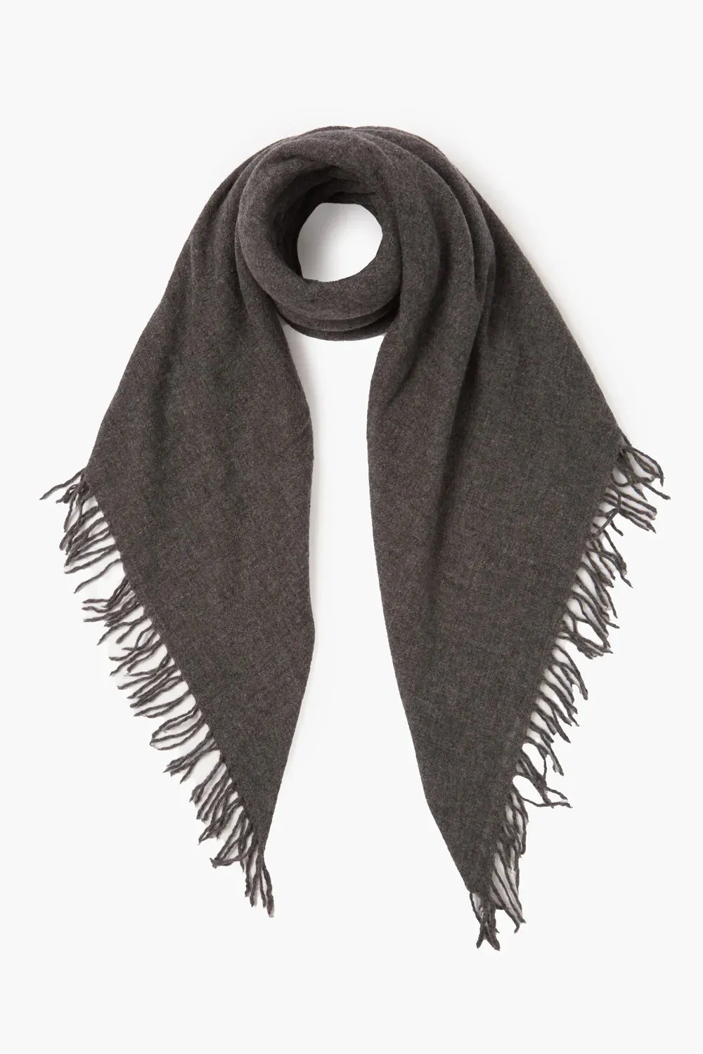 100% CASHMERE SCARF - CHARCOAL