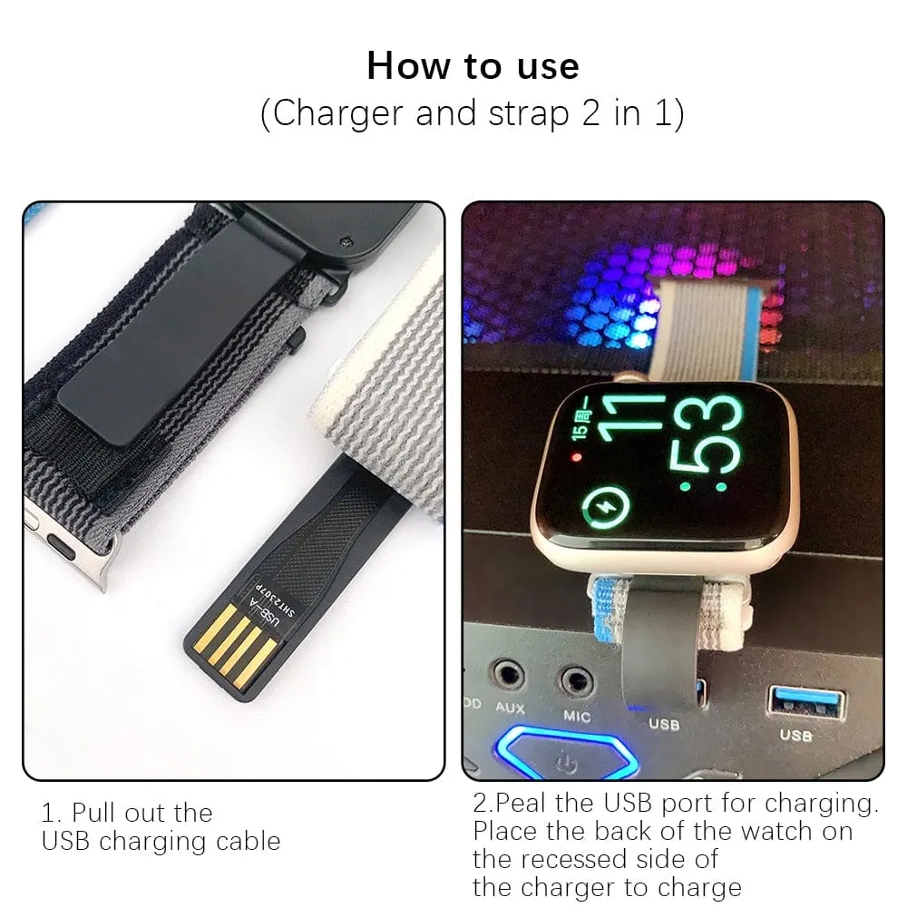 2 In 1 Charger Sports Loop Watch Band
