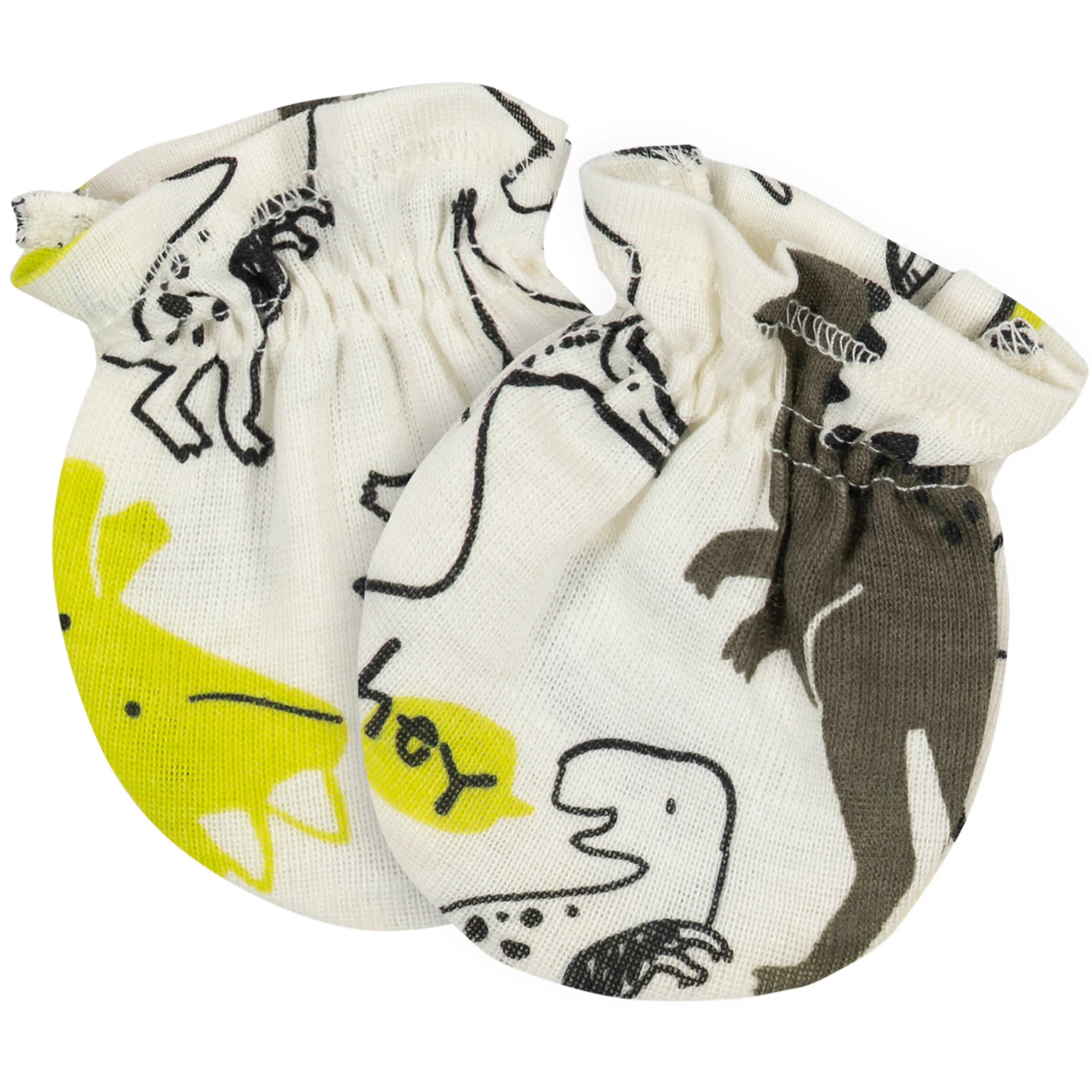 4-Pack Baby Boys Dinosaur No Scratch Mittens