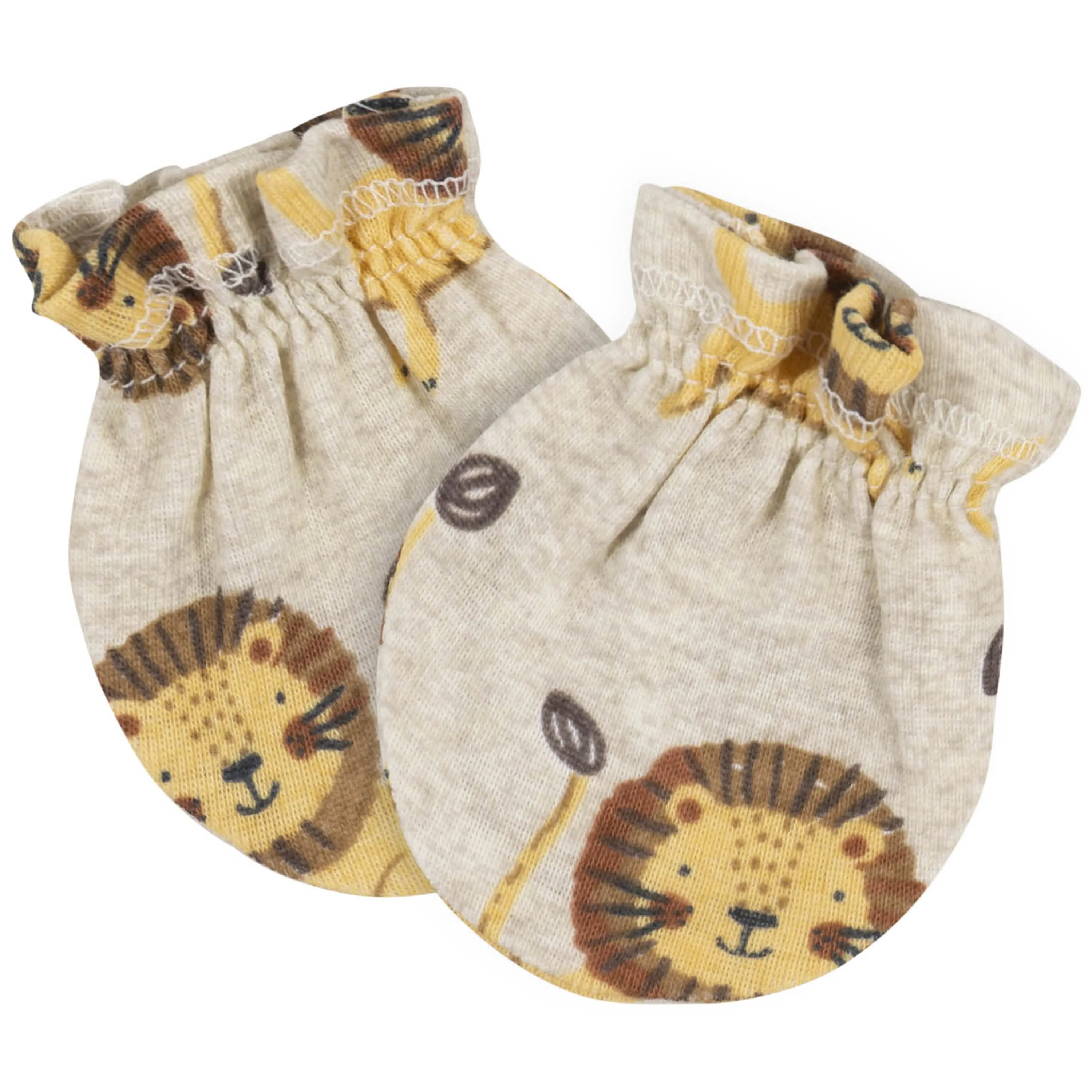4-Pack Baby Boys Lion No Scratch Mittens