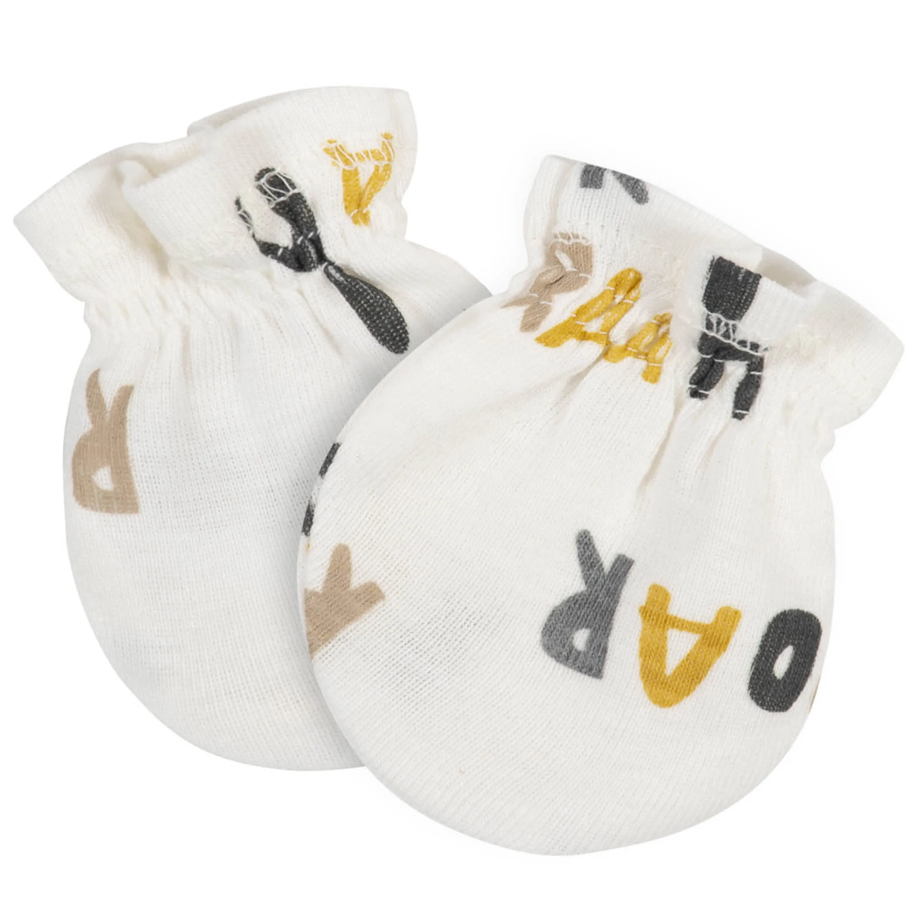 4-Pack Baby Boys Lion No Scratch Mittens