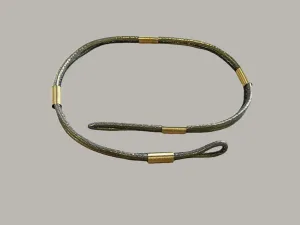 Abacus II Belt Black Leather & Brass