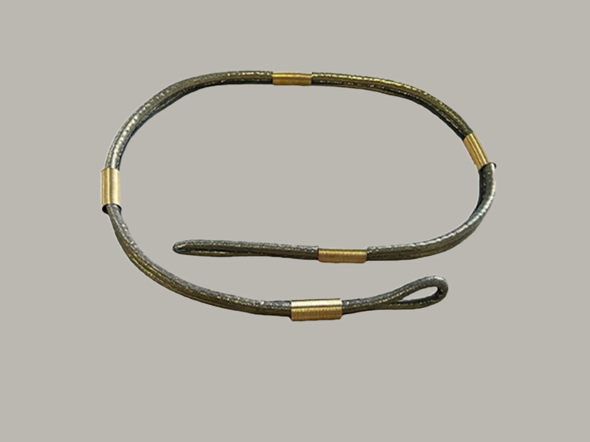Abacus II Belt Black Leather & Brass