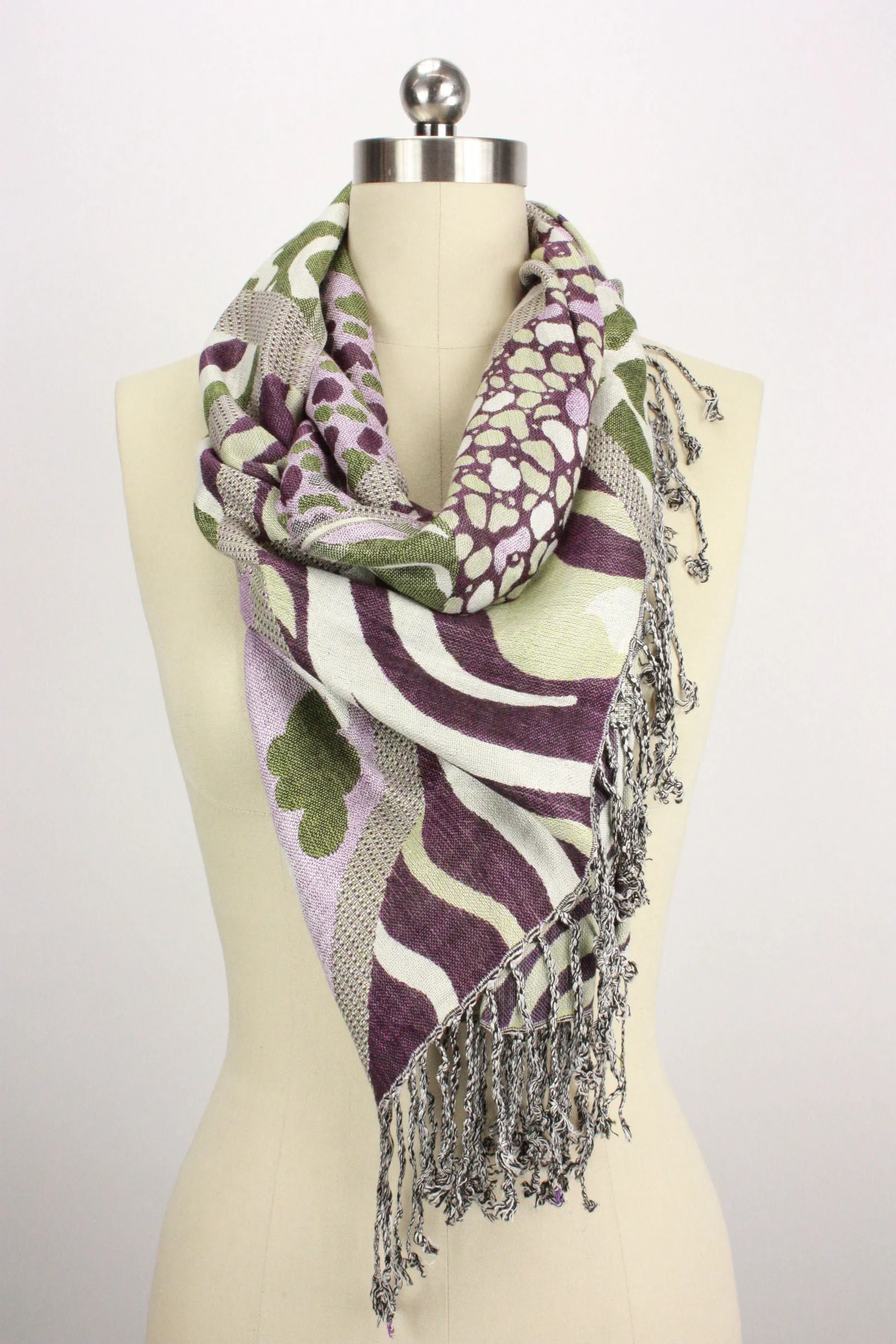 Animal Fringed Scarf