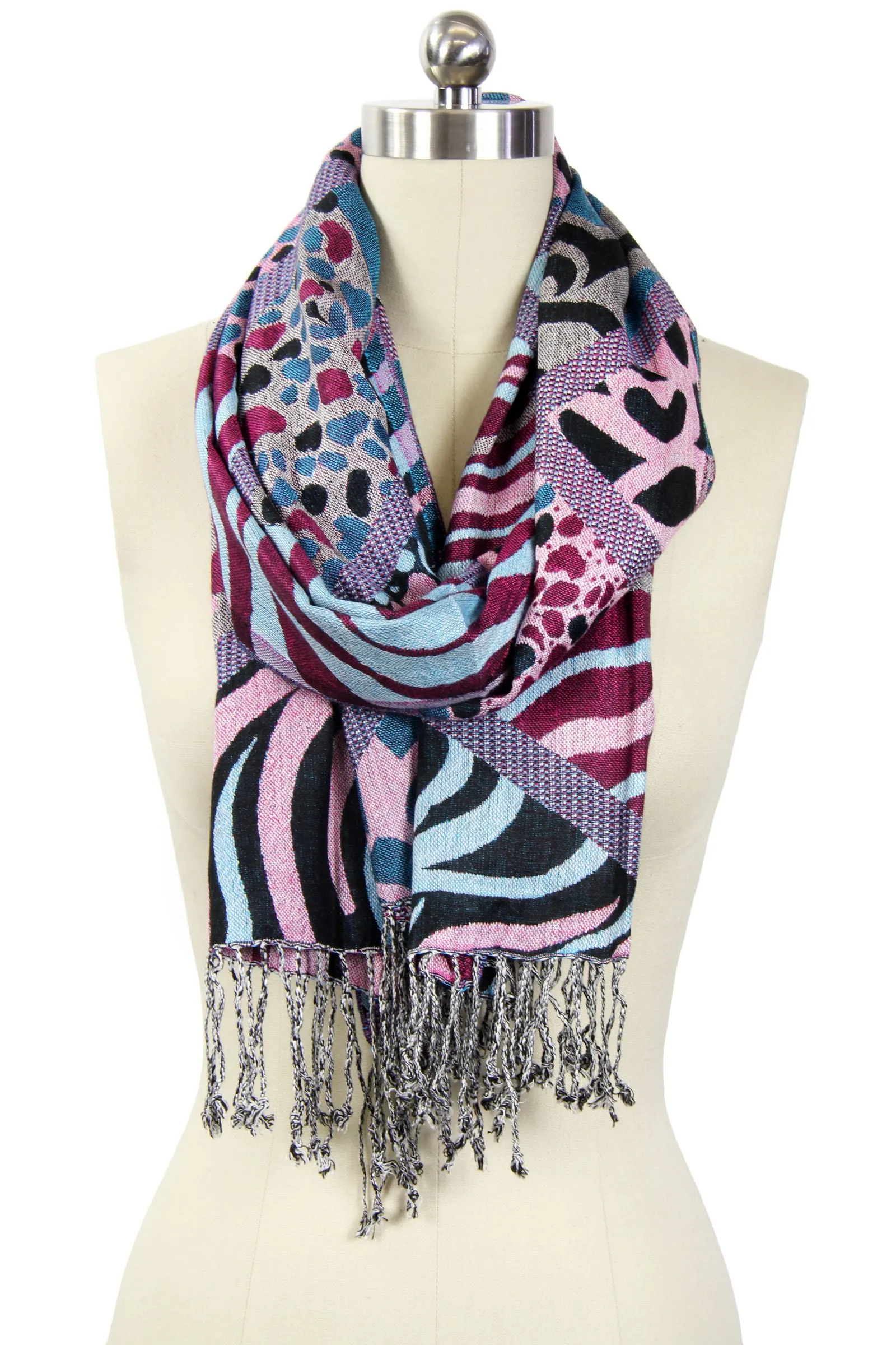 Animal Fringed Scarf