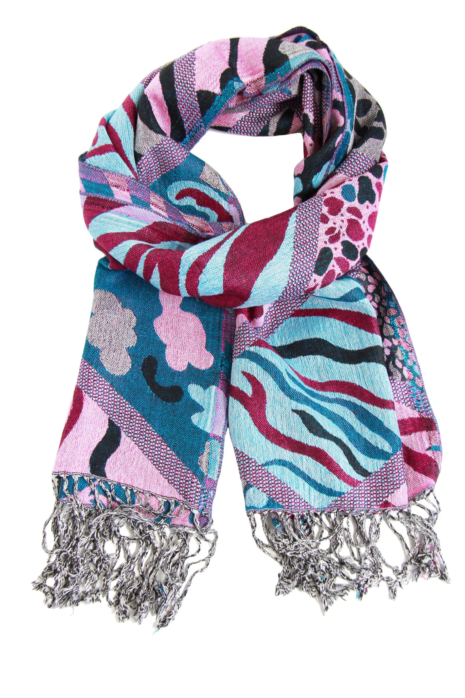 Animal Fringed Scarf
