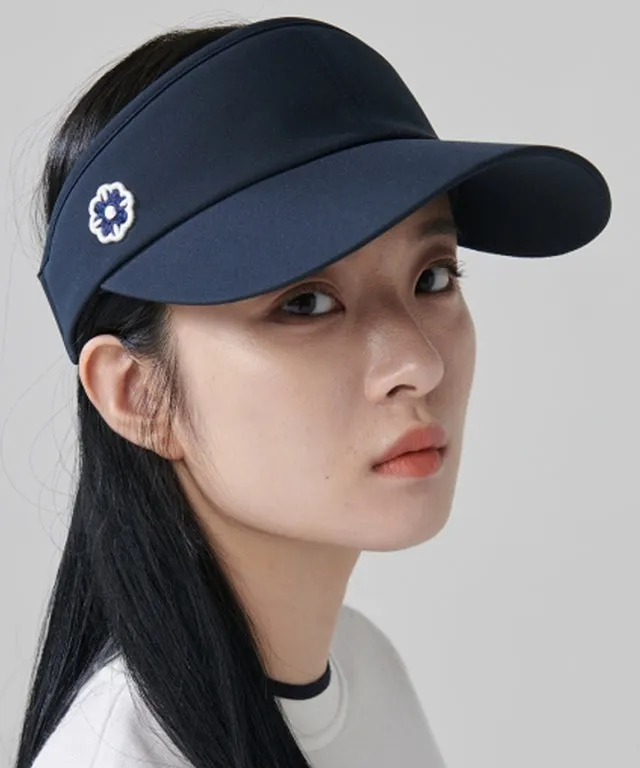 AVEN 3D Flower Embroidery Sun Cap - Dark Navy