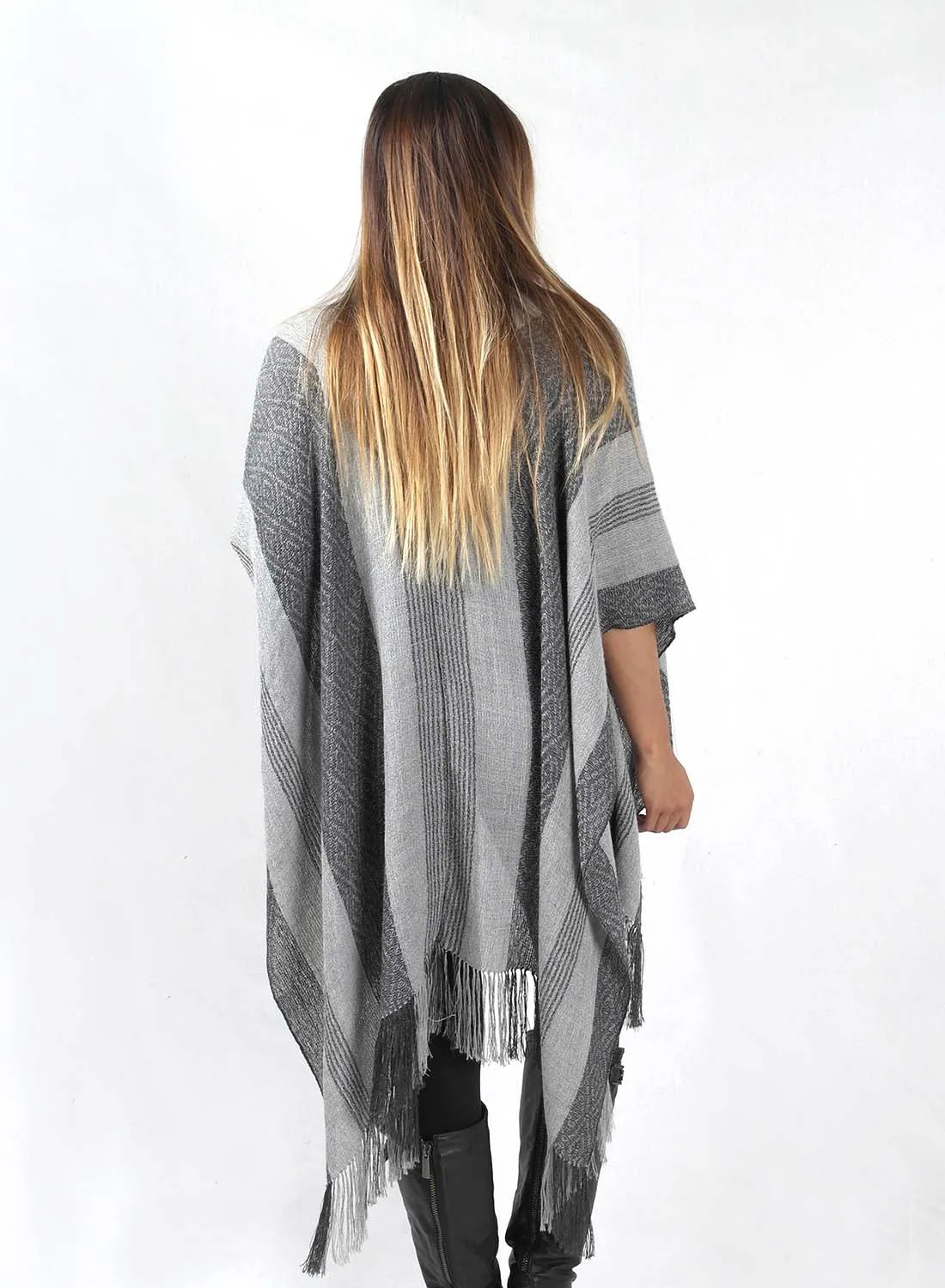 Baby Alpaca Shawl / Smoke