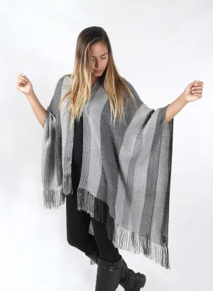 Baby Alpaca Shawl / Smoke