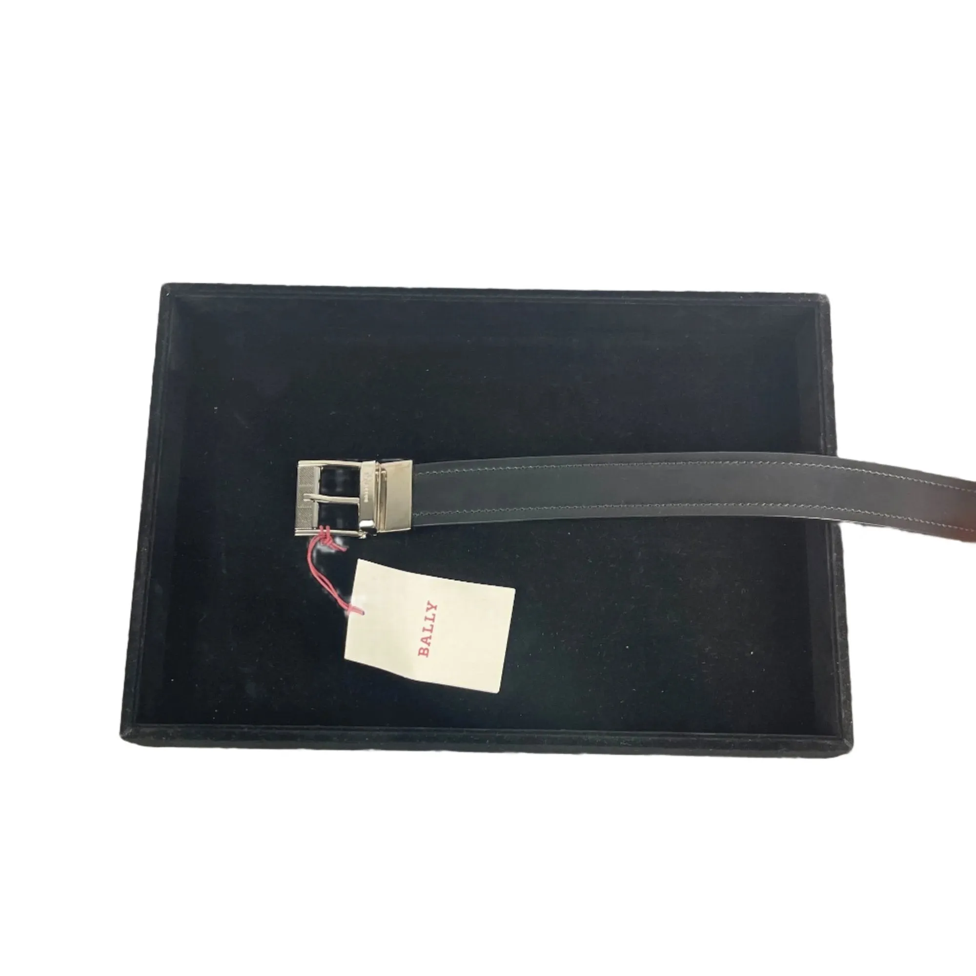 Bally Kolmer Black Leather Adjustable/Reversible Belt