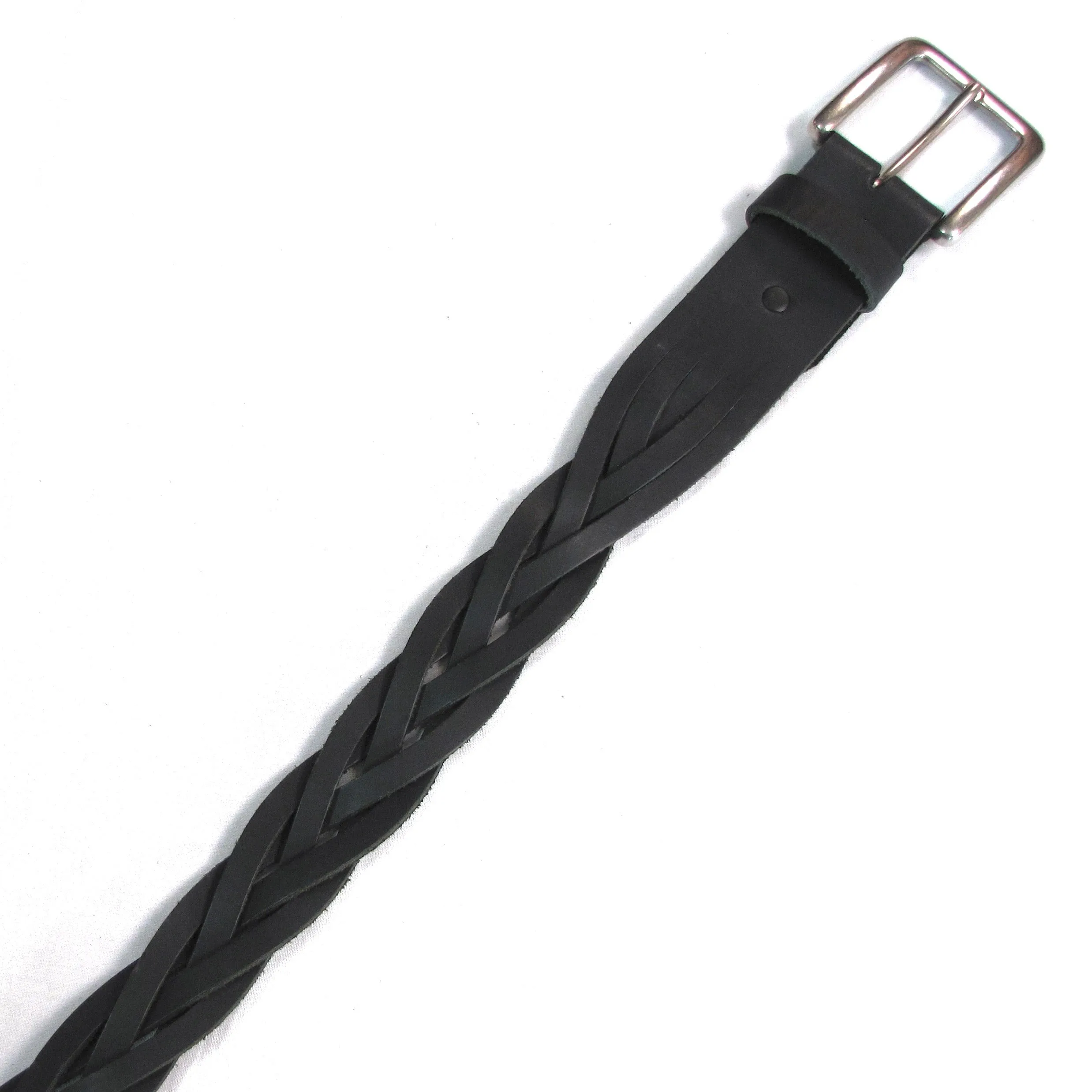 BB93B  1 1/2" Braided Belt- Black