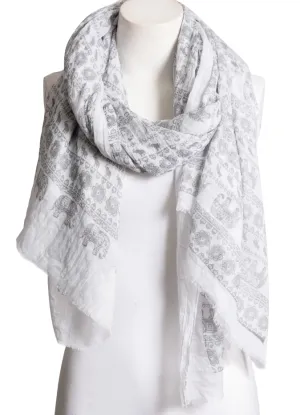 Beautiful Gray & White Lightweight Elephant Boho