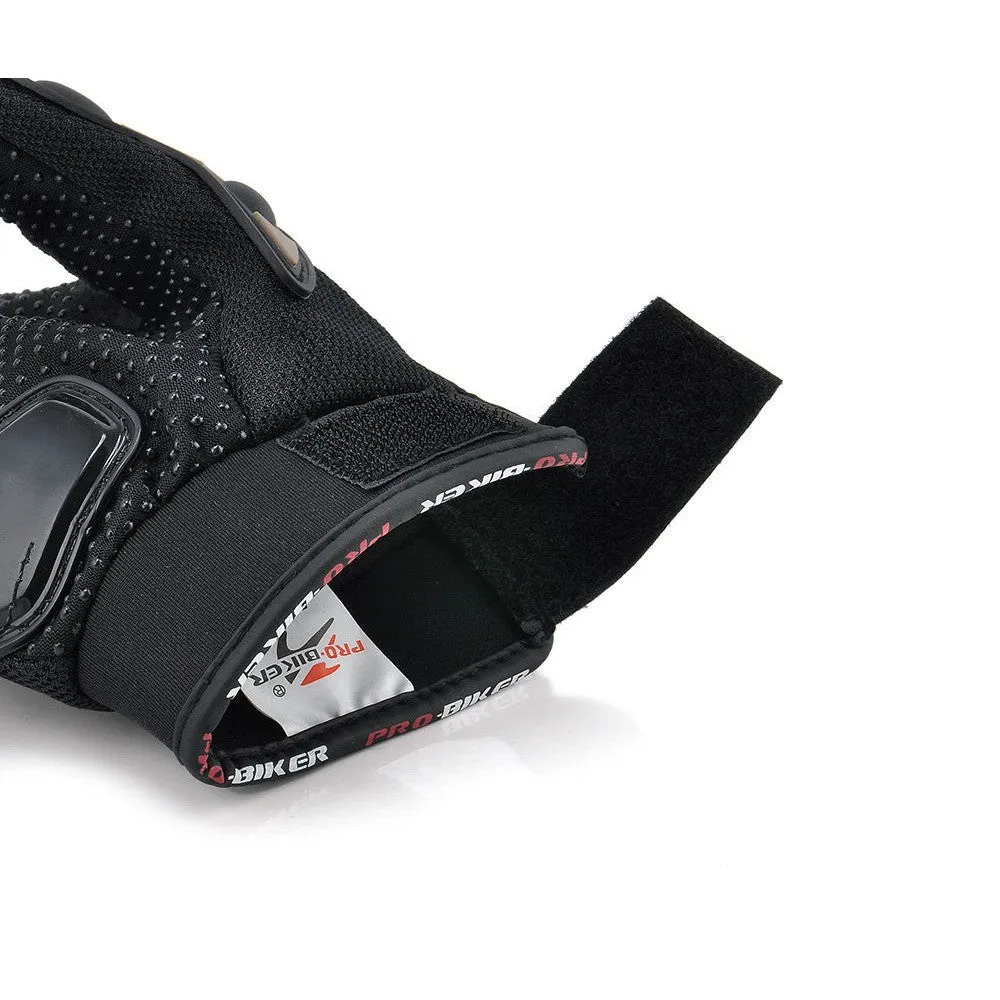 Biker Motorcycle Riding &Touring Hand Gloves Full Finger (Black)