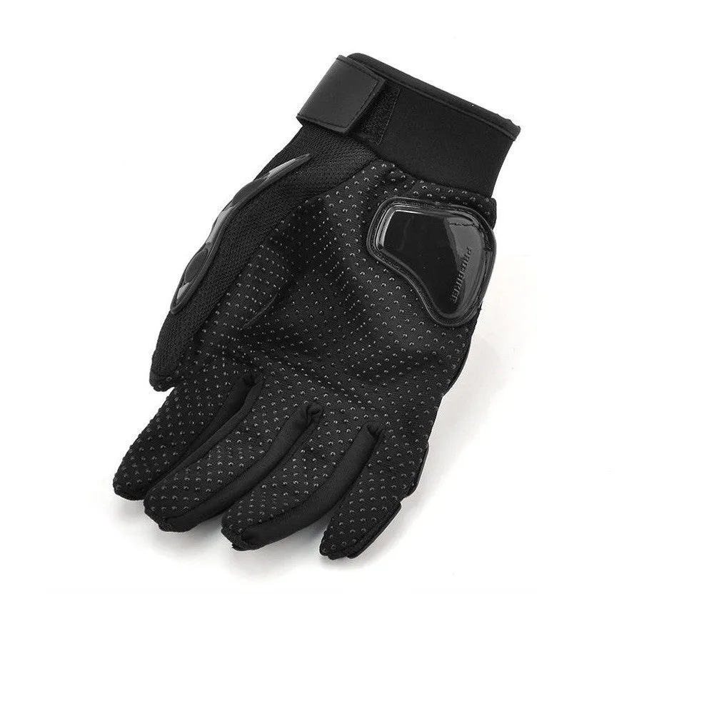 Biker Motorcycle Riding &Touring Hand Gloves Full Finger (Black)
