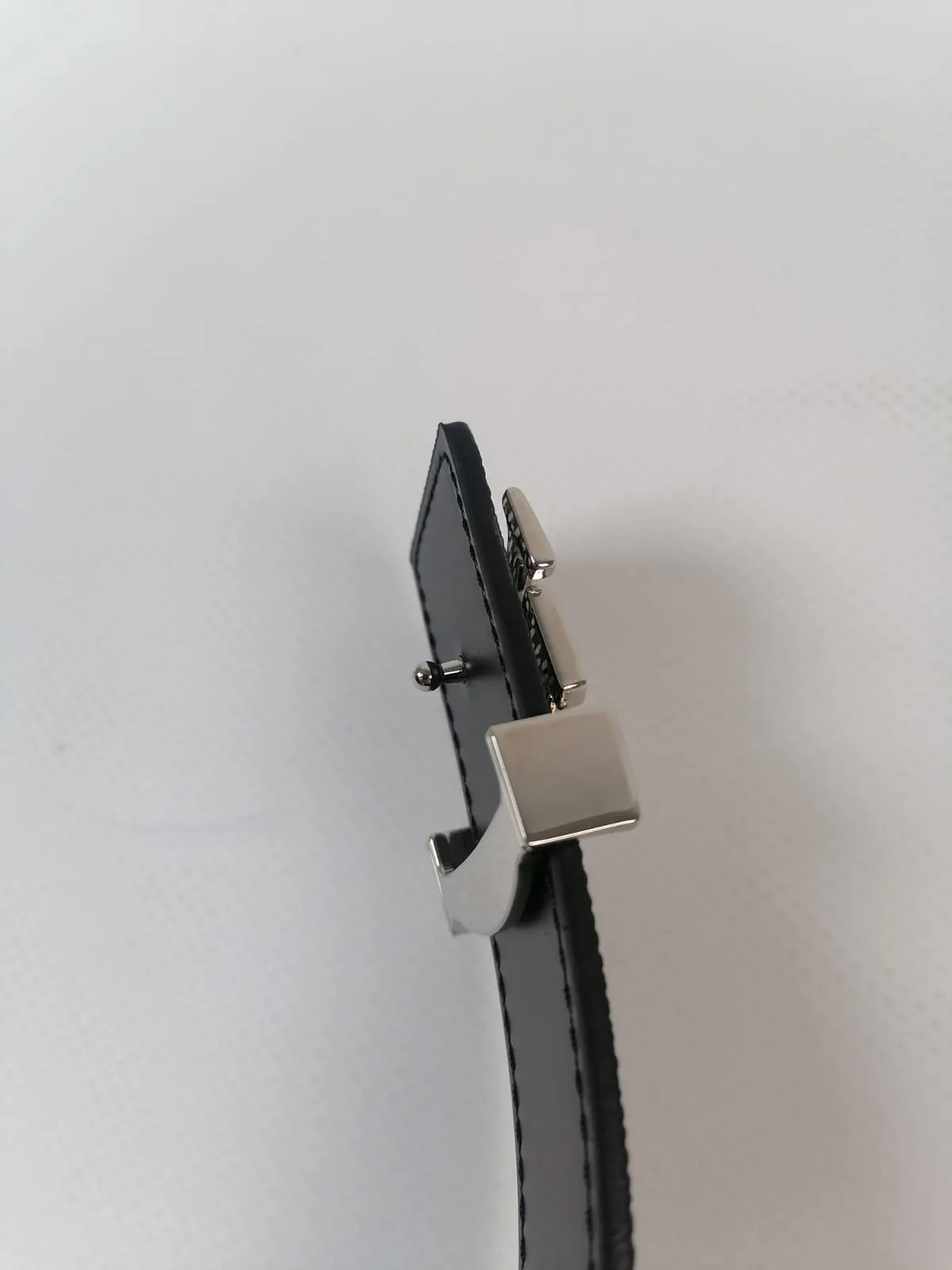 Black and White Damier LV Initiales Reversible Belt