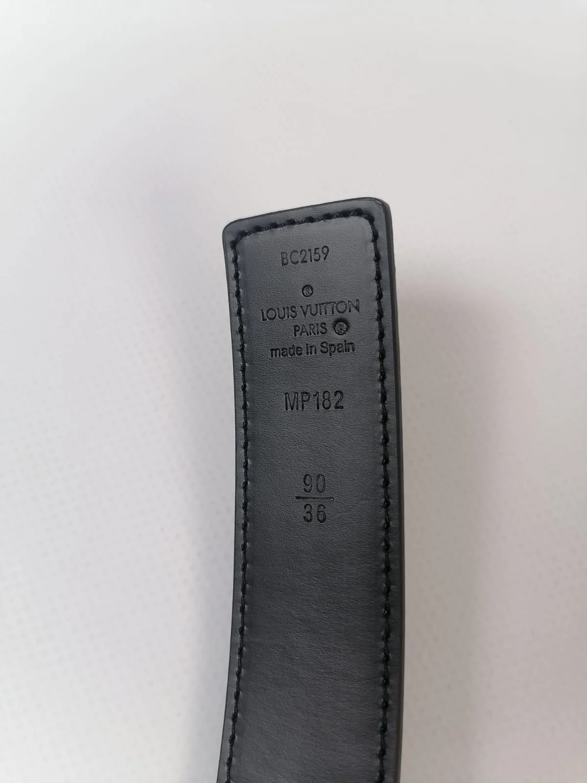 Black and White Damier LV Initiales Reversible Belt