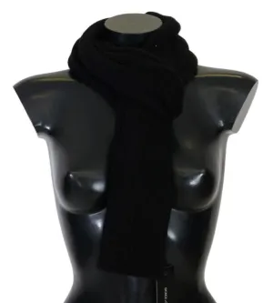 Black Cashmere Knitted Scarf