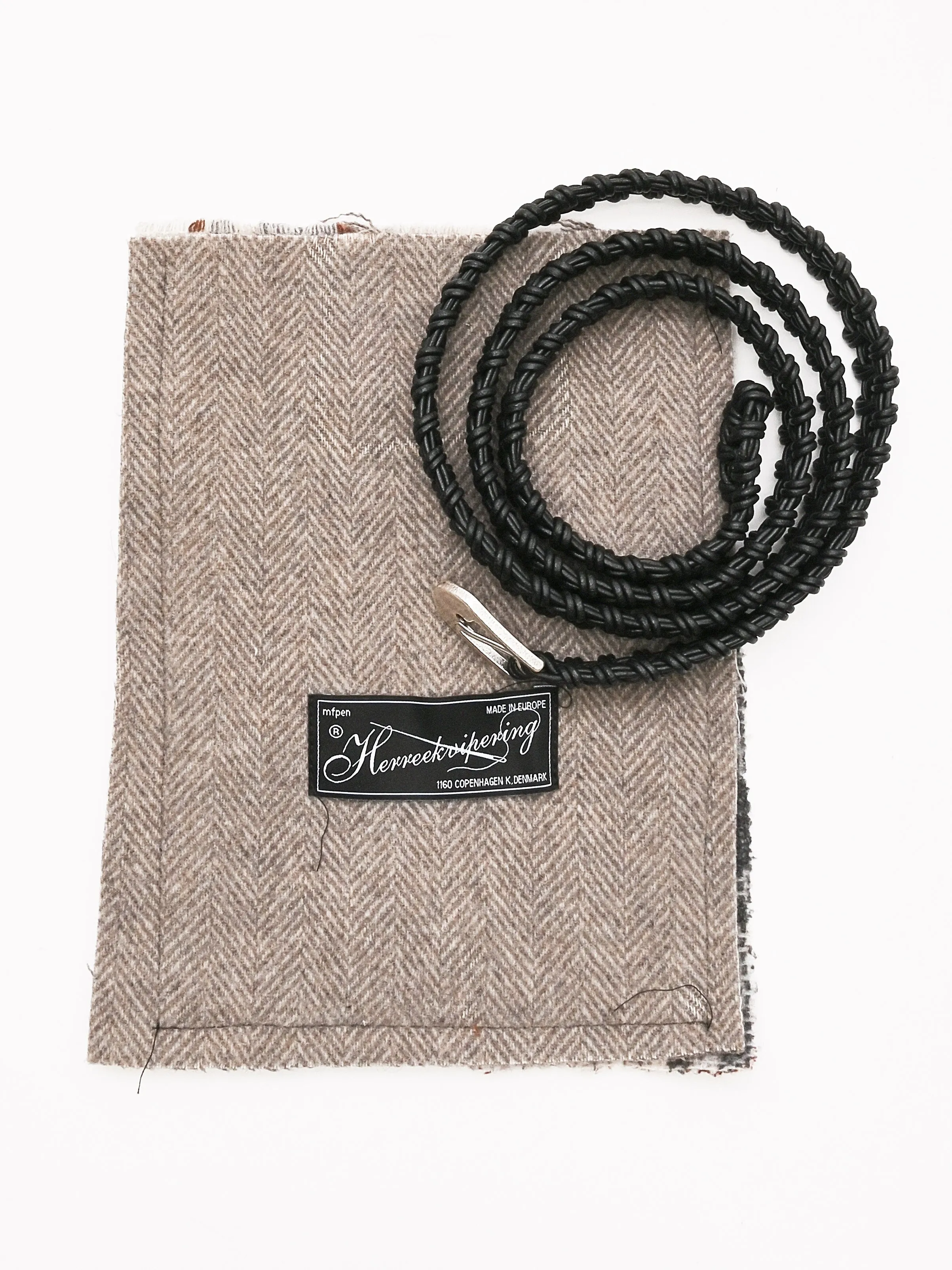 Black Hand-Braided Leather Belt