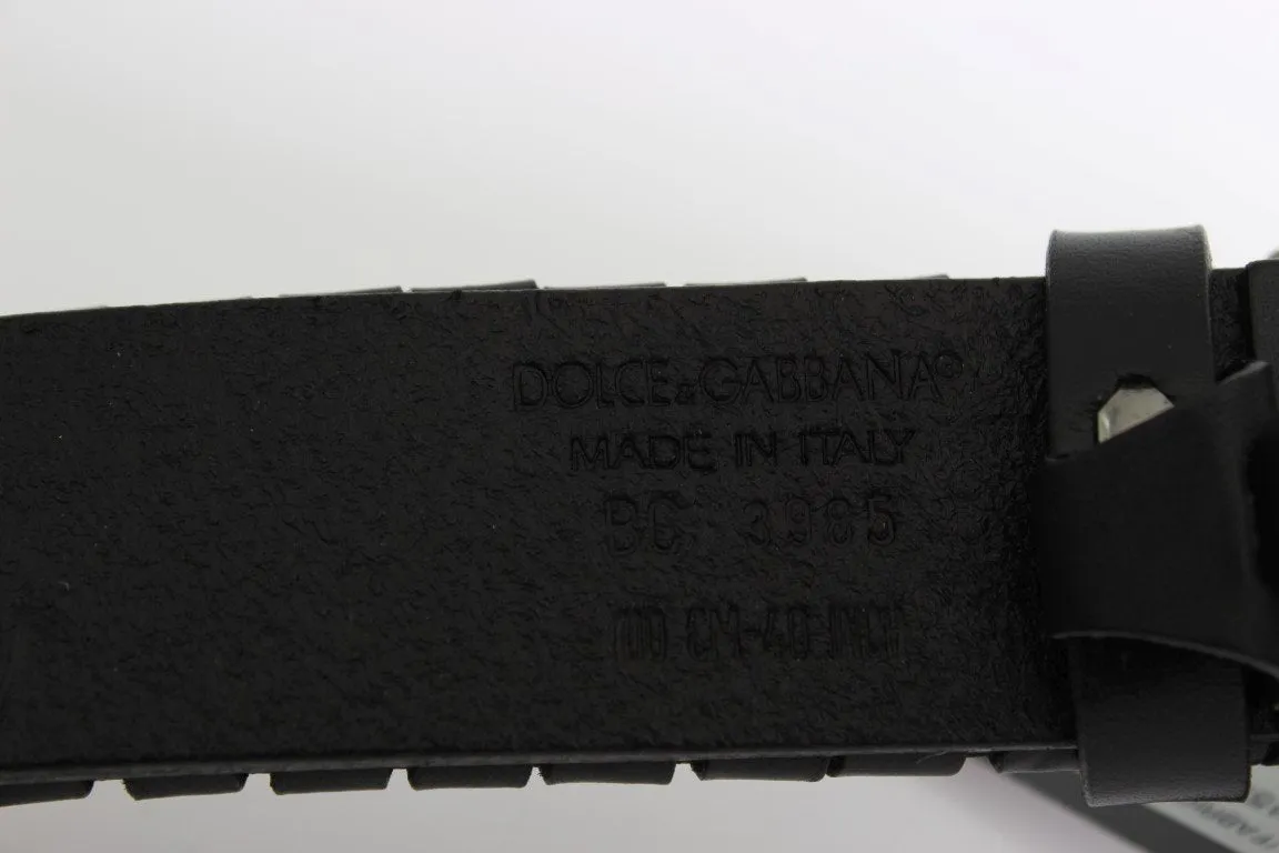 Black Leather Silver Buckle Belt
