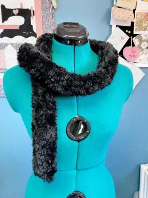 Black Scarf Faux Fur