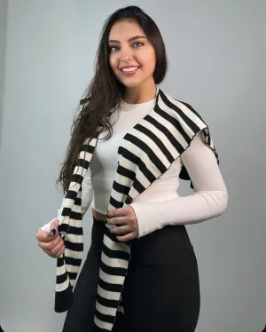 Black Stripped Scarf