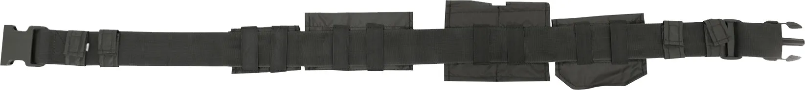 Black - SWAT Belt Multi Pocket Lightweight Polyester Adjustable Belt