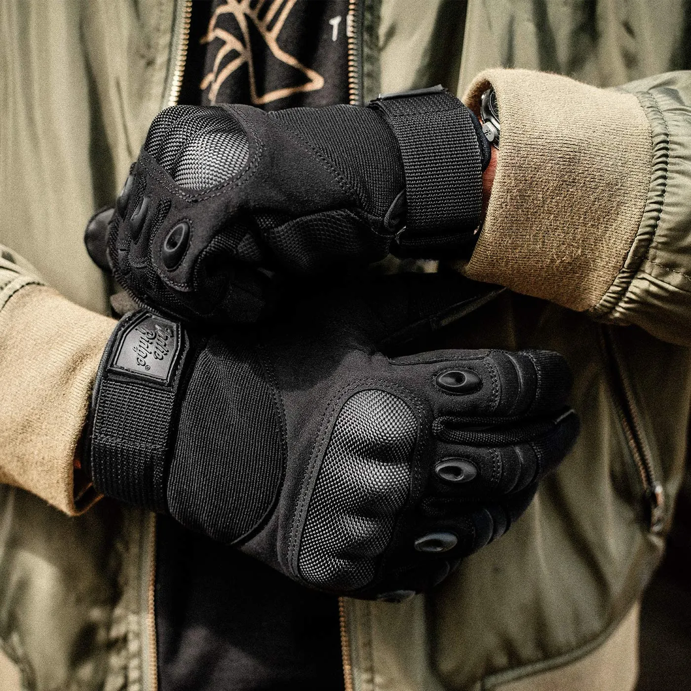 Blade Motorcycle Gloves XL Pair (Black)- Full Finger Gloves for Cycling Motorbike ATV Hunting Hiking Riding Climbing Operating Work Sports Gloves