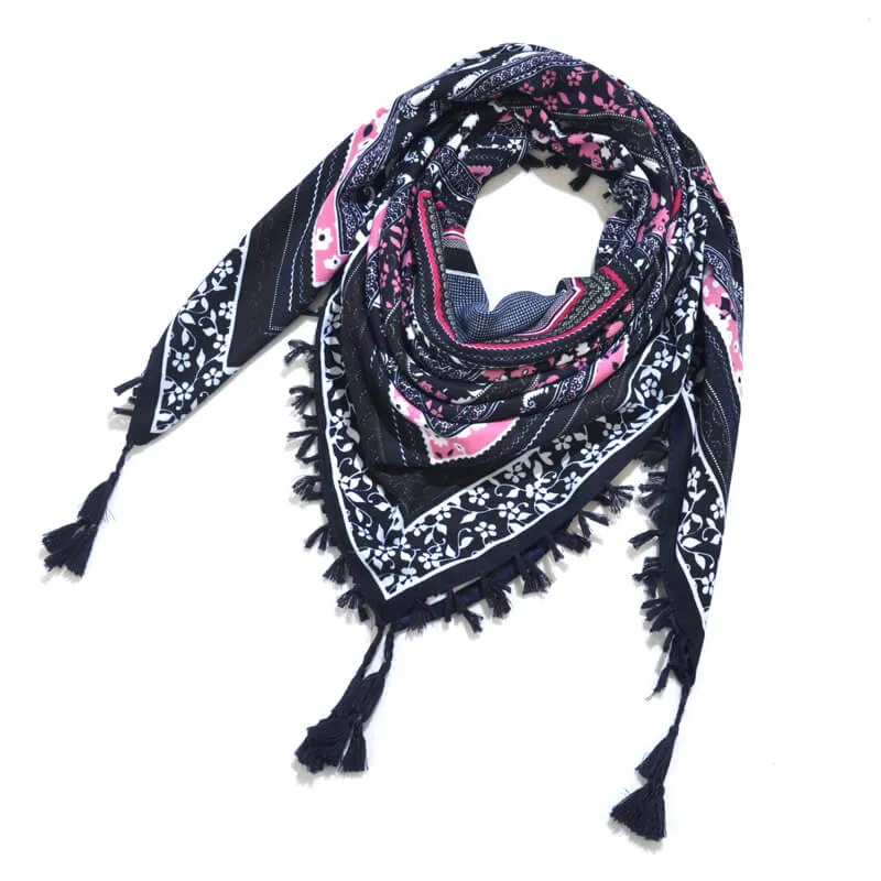 Bohemian Shawl Scarf Tribal Jacquard Fringed Ethnic Shawl Scarf For Women Blankets Shawl Ponchos Capes 115x115