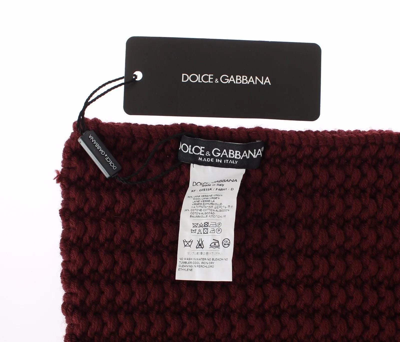 Bordeaux Wool Blend Mens Scarf