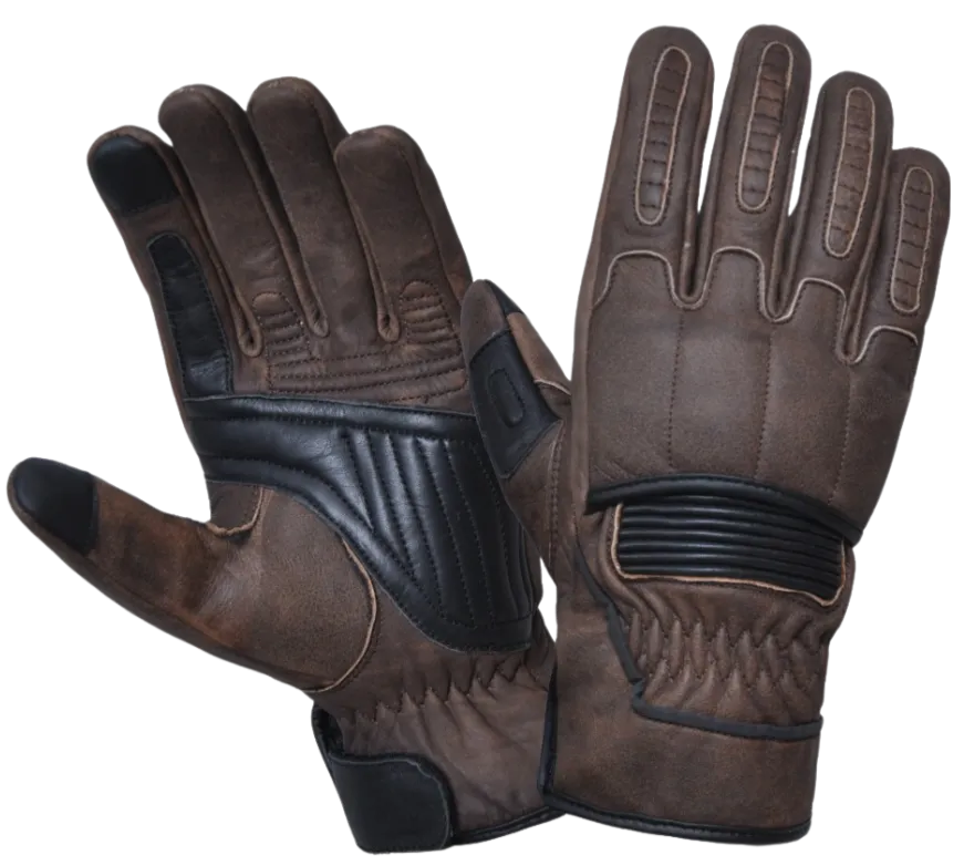 Brown Leather Riding Gloves