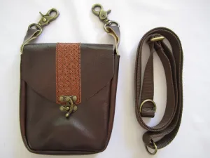 Brown Stripe Pouch