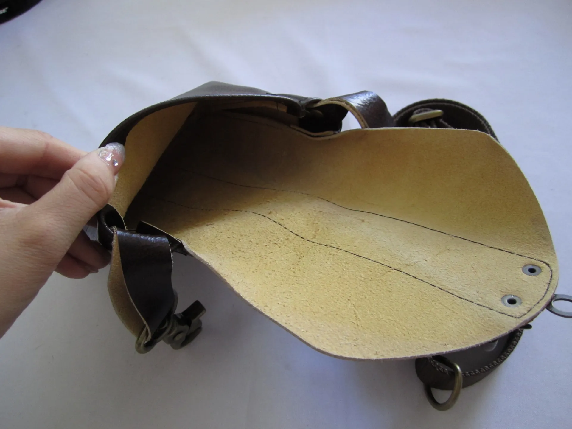 Brown Stripe Pouch