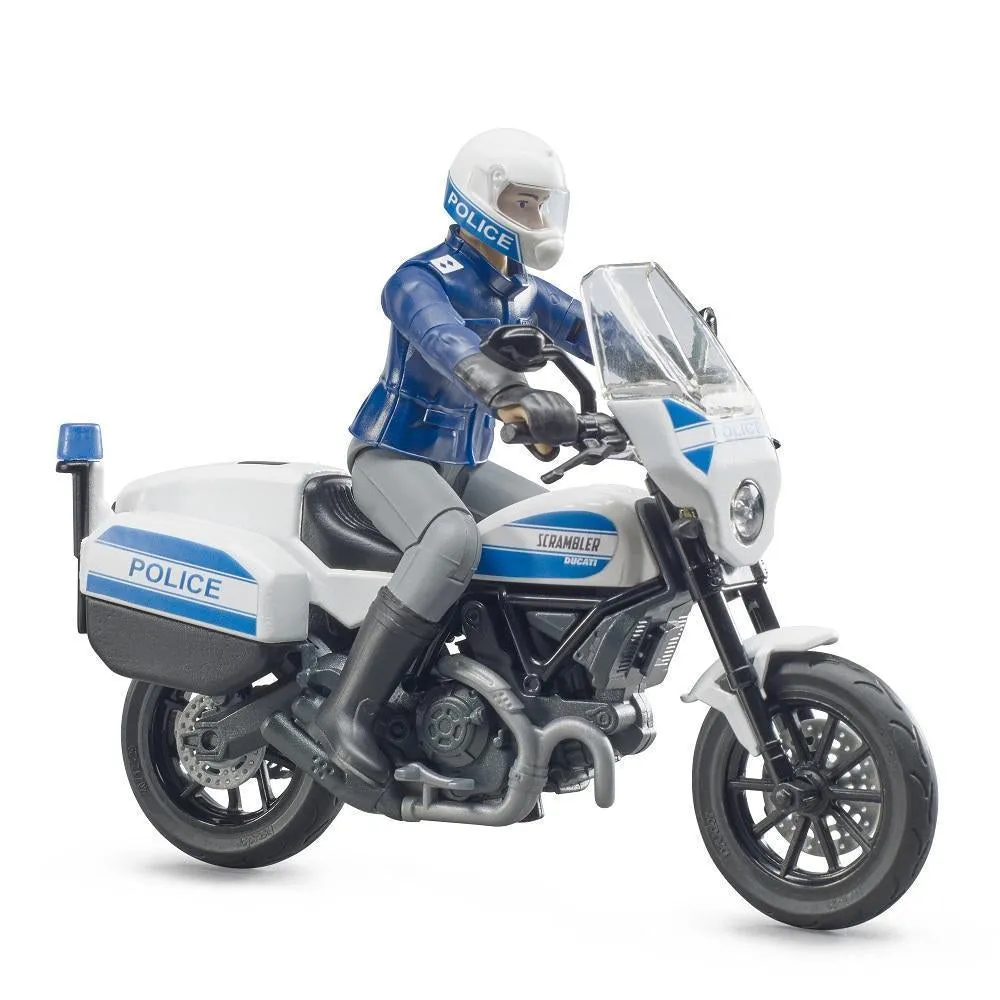 Bruder bWorld Scrambler Ducati Police Motorcycle