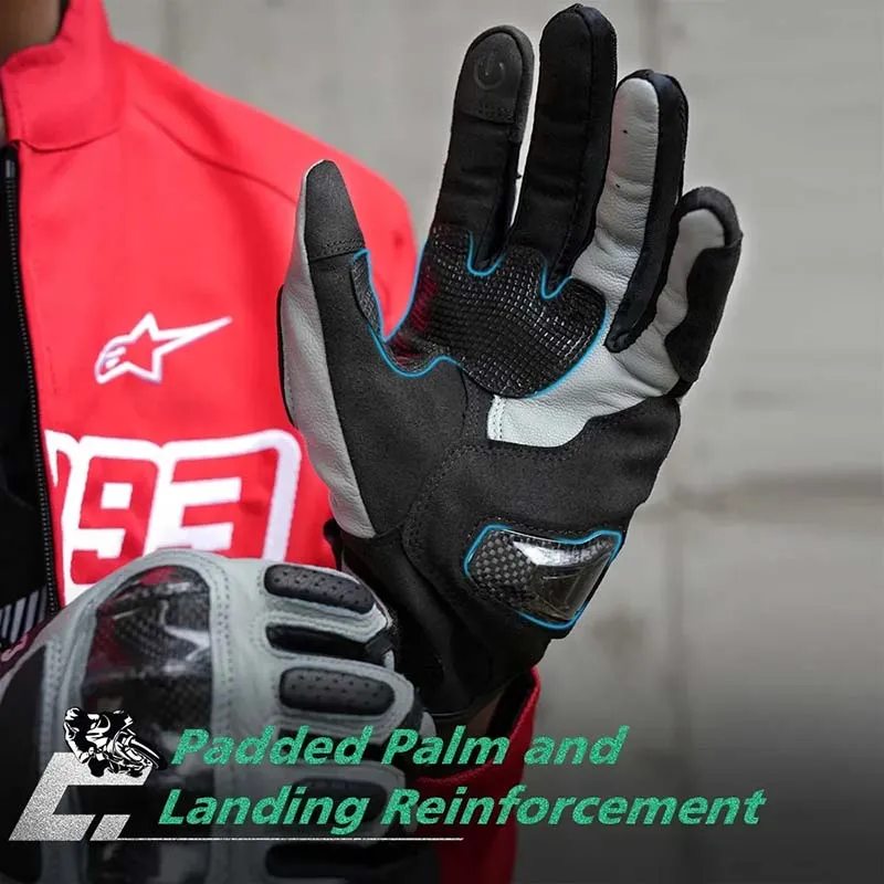 Carbon Leather Bike Gloves