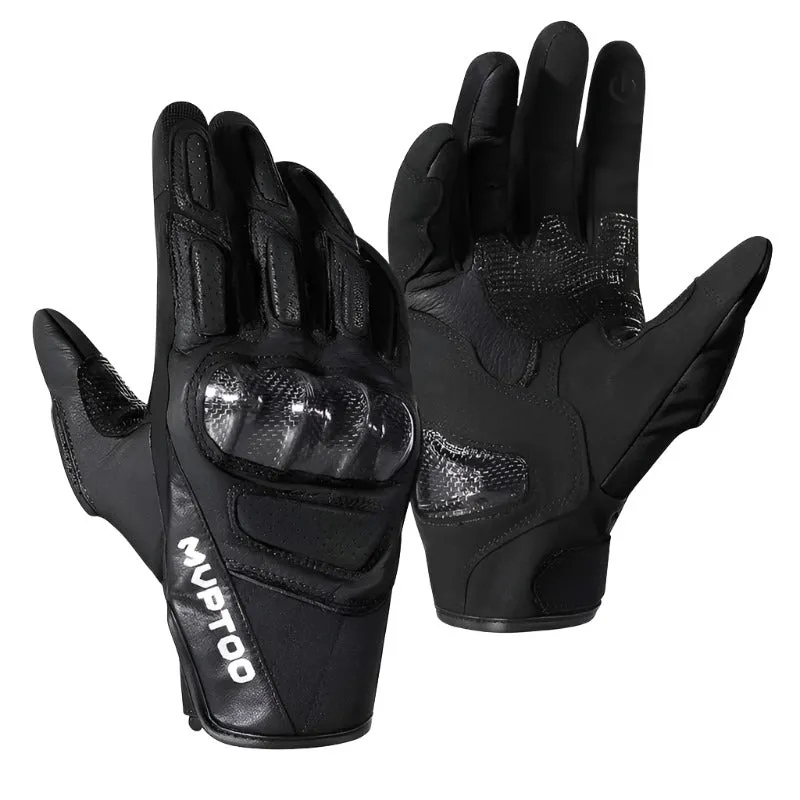 Carbon Leather Bike Gloves