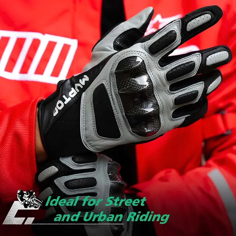 Carbon Leather Bike Gloves