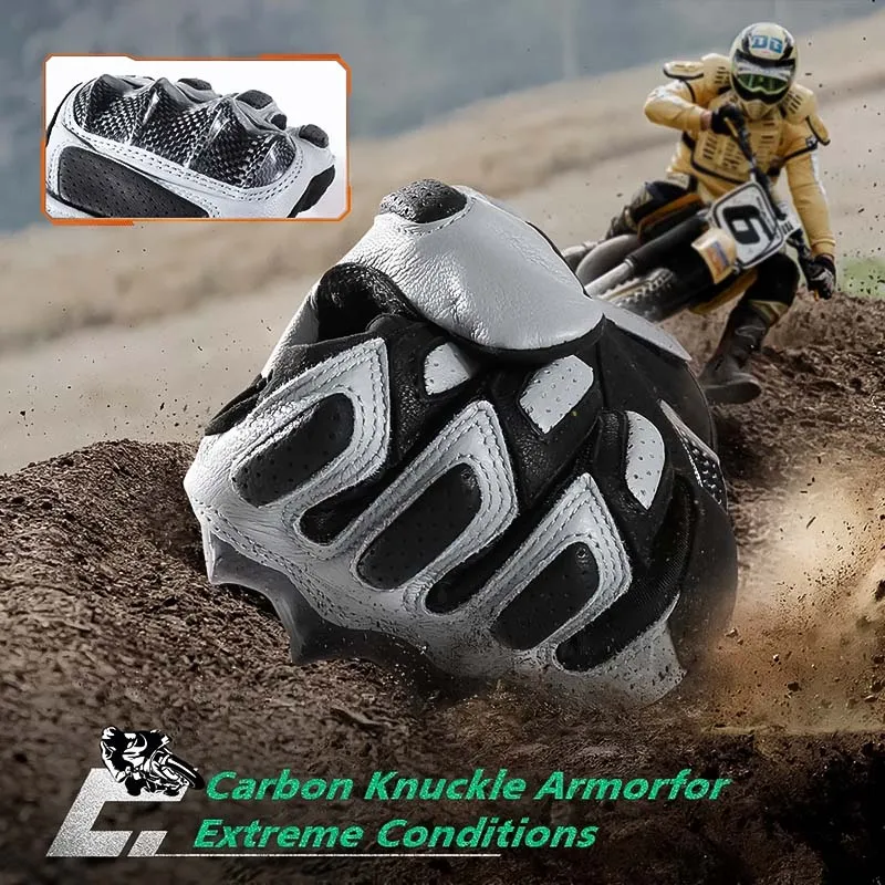 Carbon Leather Bike Gloves