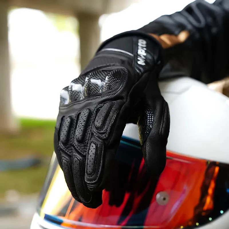 Carbon Leather Bike Gloves