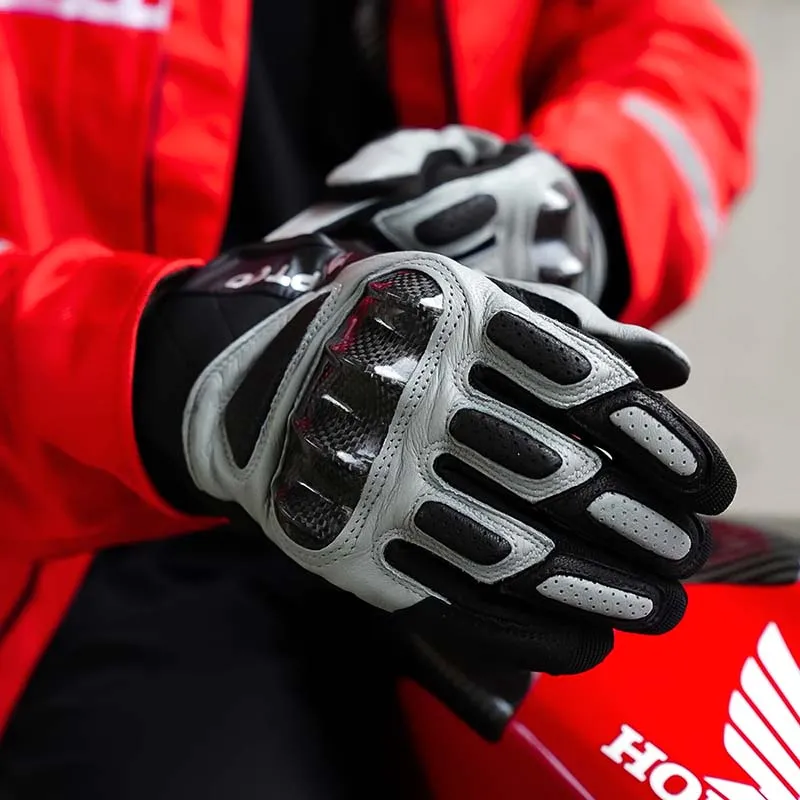 Carbon Leather Bike Gloves