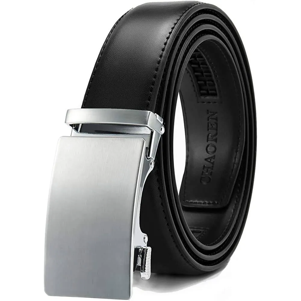 CHAOREN Ratchet Belt for men - Mens Belt Leather 1 3/8" for Casual Jeans - Micro Adjustable Belt Fit Everywhere | Multiple Colors