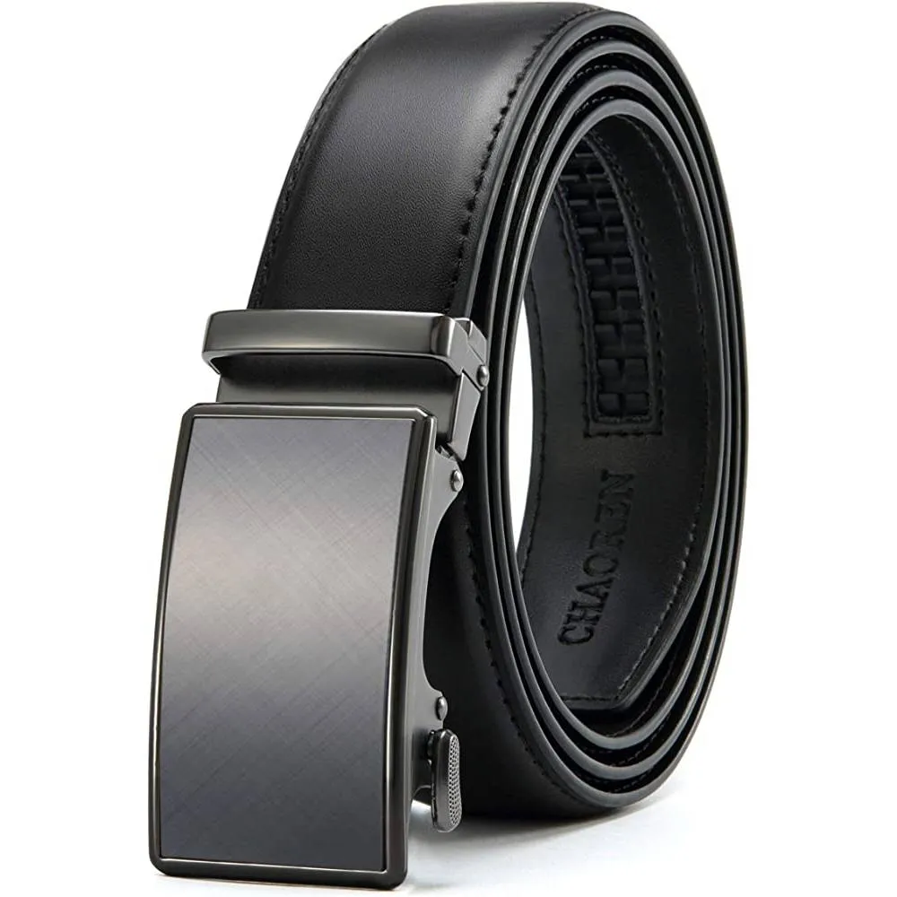 CHAOREN Ratchet Belt for men - Mens Belt Leather 1 3/8" for Casual Jeans - Micro Adjustable Belt Fit Everywhere | Multiple Colors