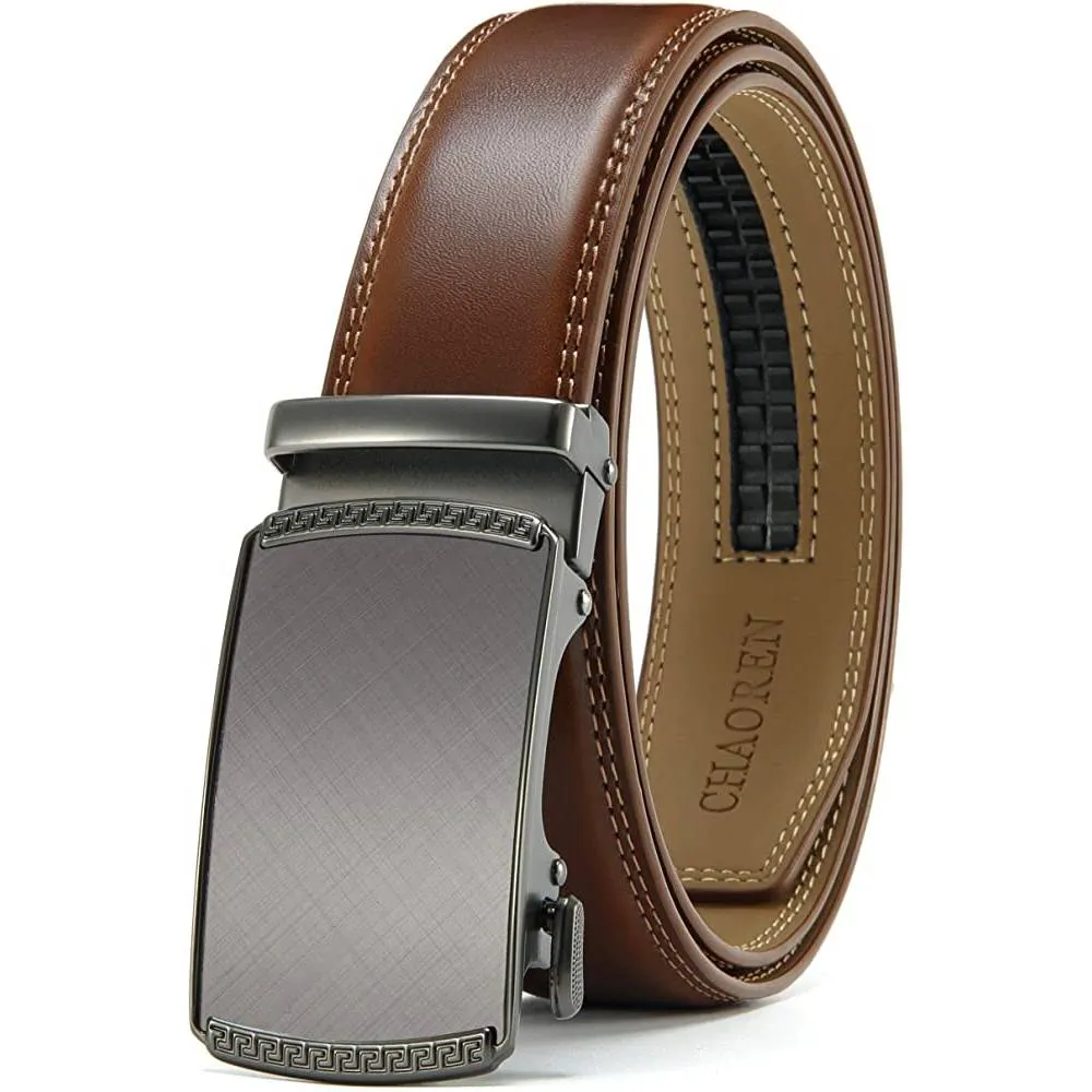 CHAOREN Ratchet Belt for men - Mens Belt Leather 1 3/8" for Casual Jeans - Micro Adjustable Belt Fit Everywhere | Multiple Colors