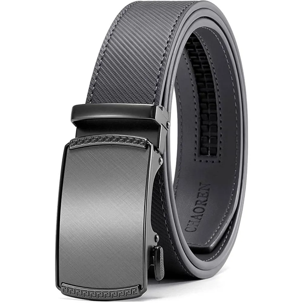 CHAOREN Ratchet Belt for men - Mens Belt Leather 1 3/8" for Casual Jeans - Micro Adjustable Belt Fit Everywhere | Multiple Colors